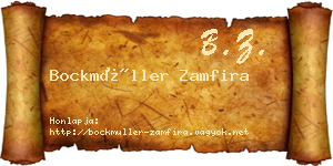Bockmüller Zamfira névjegykártya